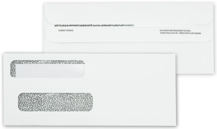 Dual Window Confidential Check Envelope (for DLT104-1)