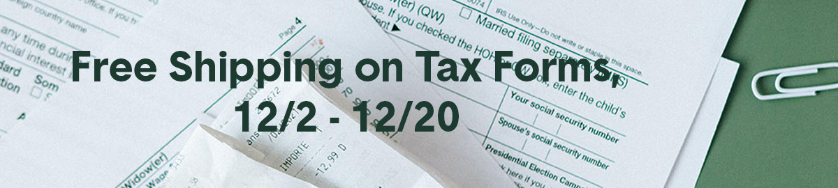 Free Shipping on Tax Forms 12/2-12/20